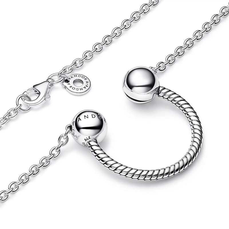 Pandora Kurze Halskette Pandora Moments U-shape Charm Pendant Necklace silver(Image 6)