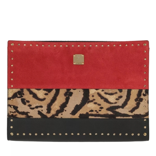 MCM Patricia Leo Large Pouch Ruby Red Pochette