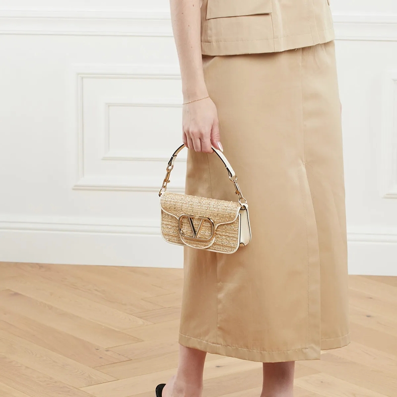 Valentino Garavani Schultertasche Small Shoulder Bag Bianco-Oro/Ivory(Image 2)