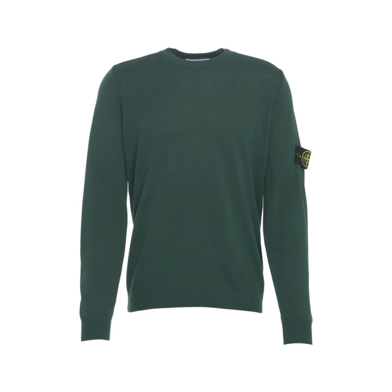 Stone Island Pullover Smooth Knit Pullover Green