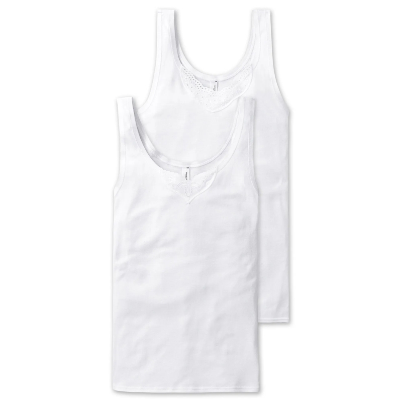 SCHIESSER  Cotton Essentials 2er Pack weiss