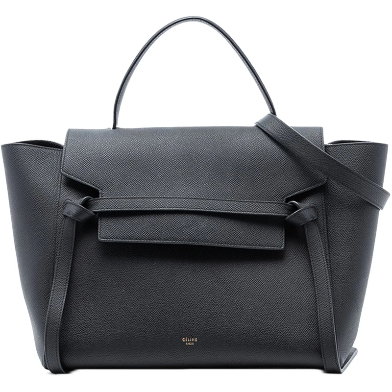 Celine Schultertasche Mini Grained Calfskin Belt Bag schwarz