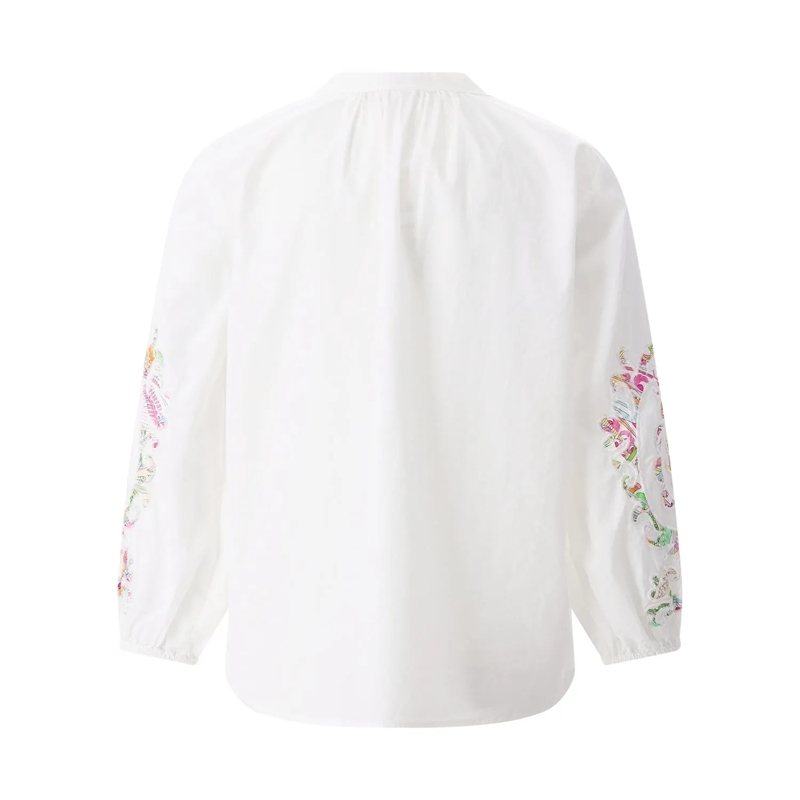 Emily van den Bergh Bluse Blusenshirt mit Stickereien weiß(Image 2)