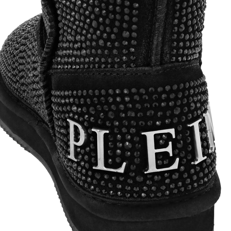 Philipp Plein Stiefel Stiefel Mid Flat Verziert schwarz