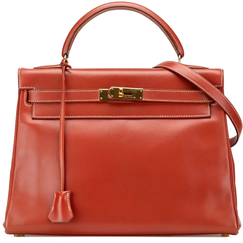 Hermès Tote Box Calf Kelly Retourne 32 rot