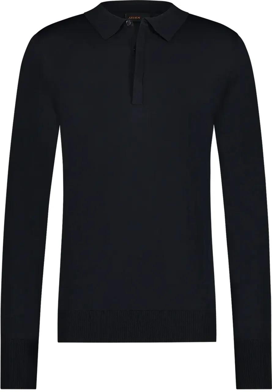 Thumbnail - AEDEN - Nolano Polo Longsleeve Navy - Größe XXL - blau
