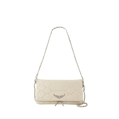 Zadig & Voltaire Schultertasche Rock Xl Mat Scale Crossbody - Leather - White Grey