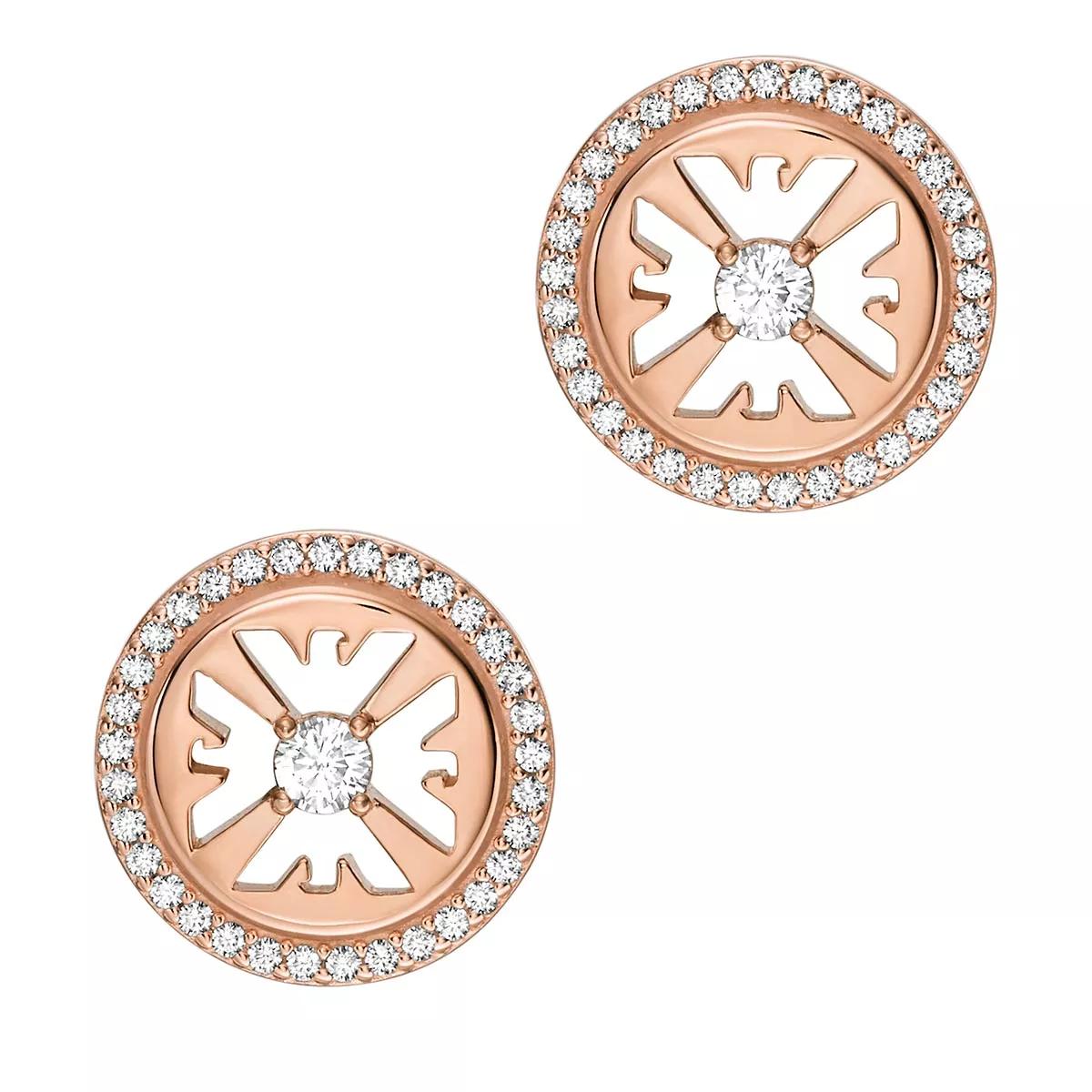 Emporio Armani Ohrringe - Emporio Armani Rose Gold-Tone Sterling Silver Stud - Gr. unisize - in Gold - für Damen