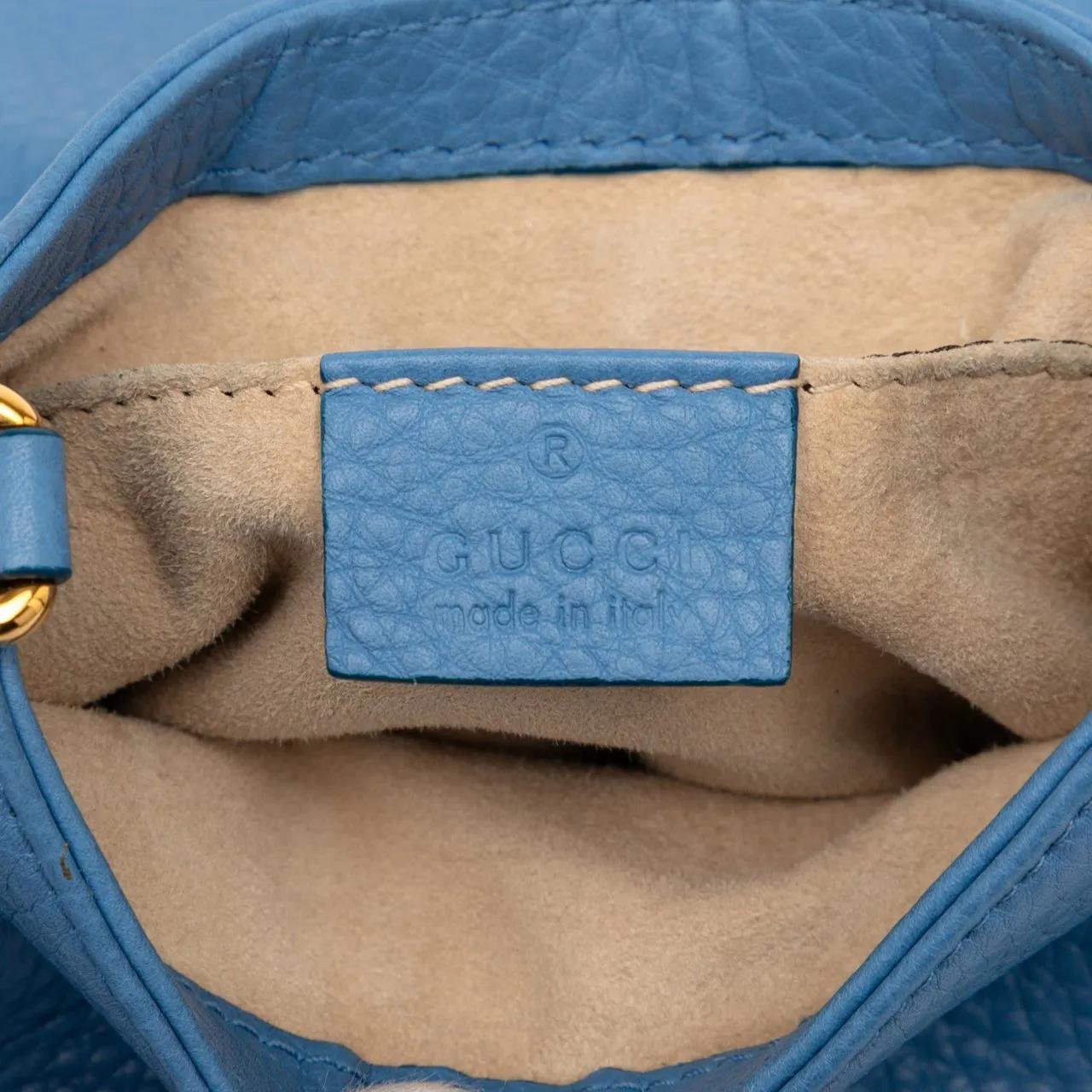 Thumbnail - Gucci Hobo Bags - Small Leather 1973 Chain Crossbody - Gr. unisize - in Blau - für Damen