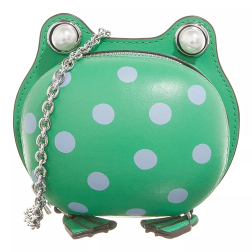 Kate Spade New York Lily Sonnet Dot Printed Smooth Leather 3D Frog Candy Grass Multi Mini Bag