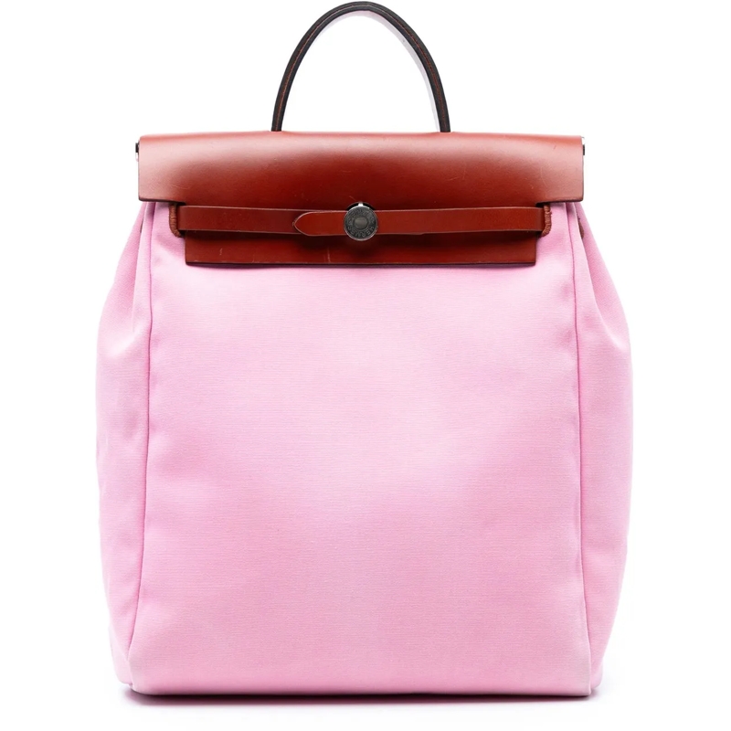 Hermès Rucksack Toile Herbag GM Backpack rose