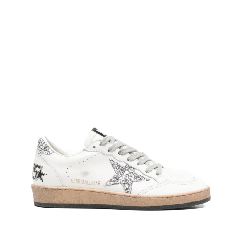 Golden Goose Low-Top-Sneaker Low-Top Sneakers With Glitter Accents White
