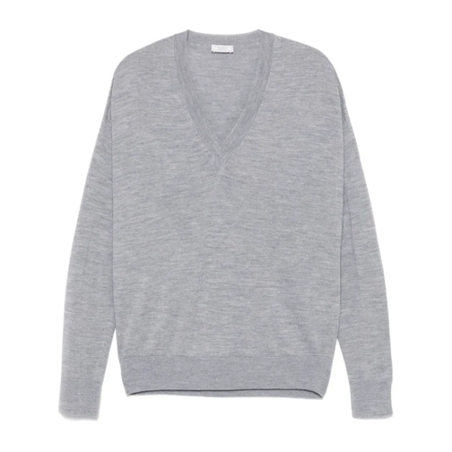 Peserico Trui Lurex-Detail Sweater Grey