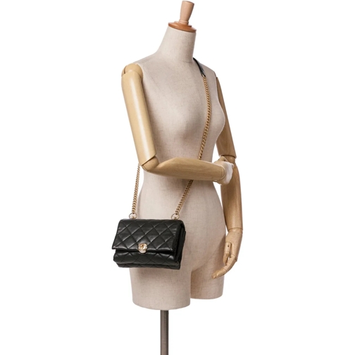 Chanel Sac à bandoulière 2019 Mini Quilted Calfskin Pearl CC Accordion Flap schwarz (Image 21)