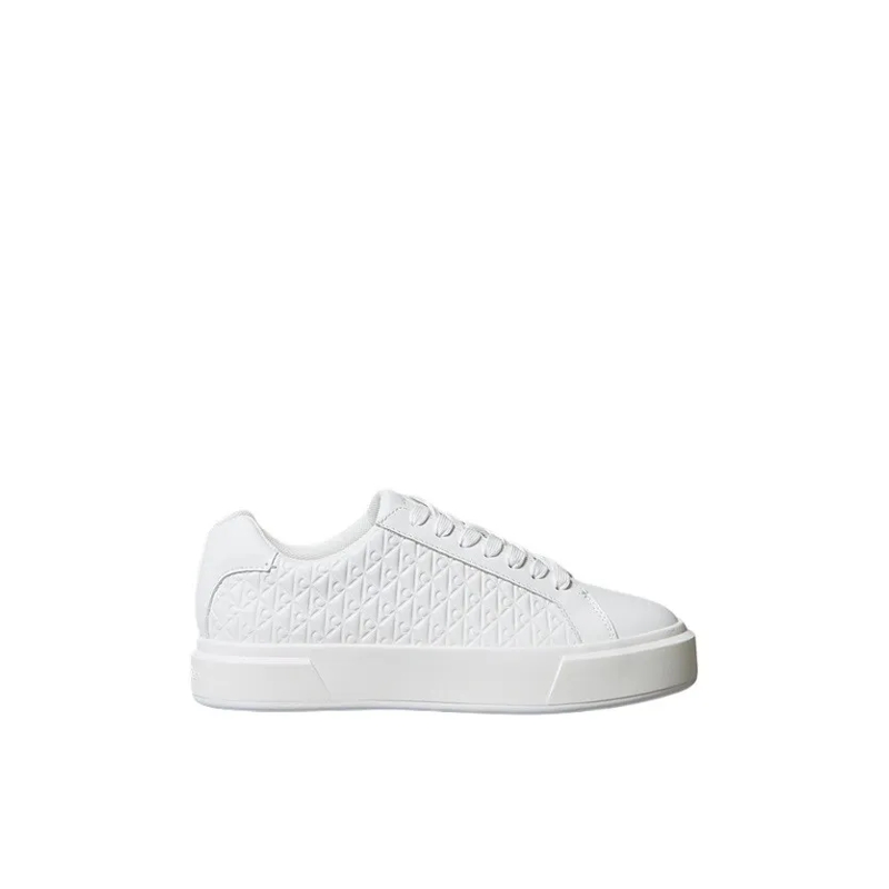 Calvin Klein Lage-top sneaker Low-Top Sneakers With Embossed Geometric Pattern White