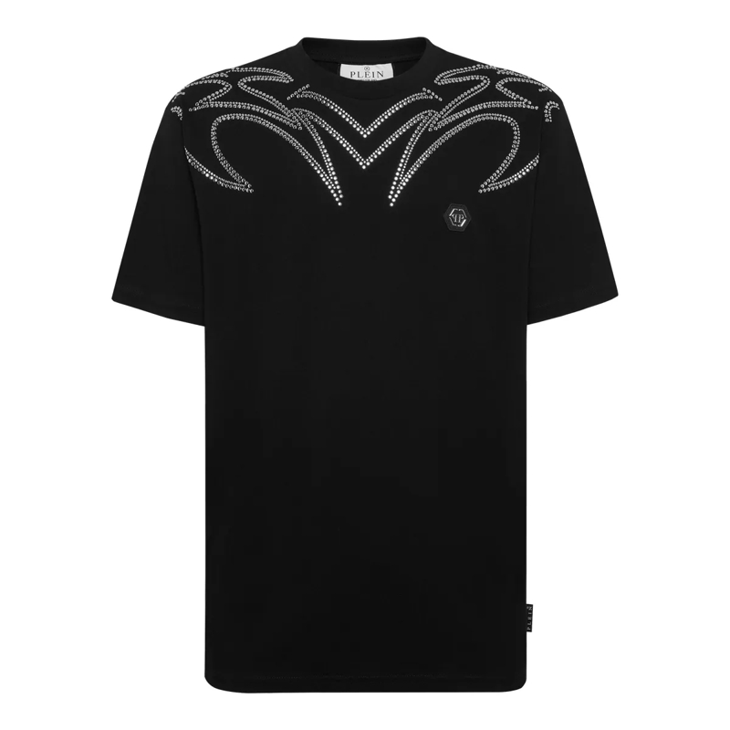 Philipp Plein T-Shirt T-Shirt Round Neck Ss Stud-Embellished schwarz