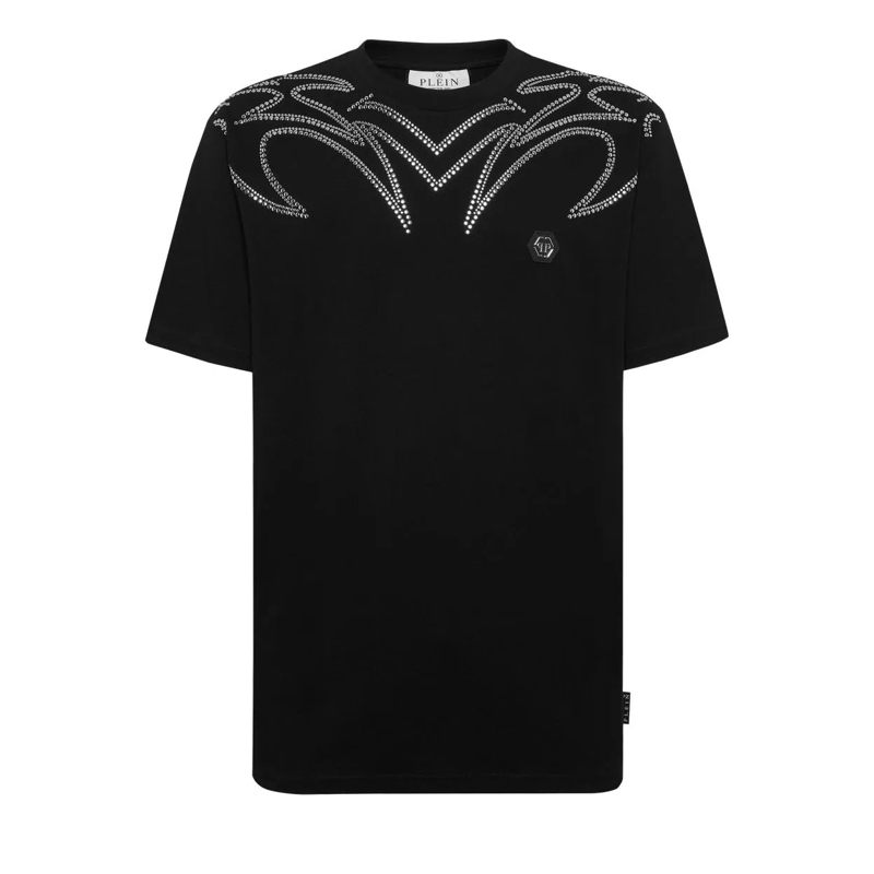 Philipp Plein T-Shirt T-Shirt Round Neck Ss Stud-Embellished schwarz