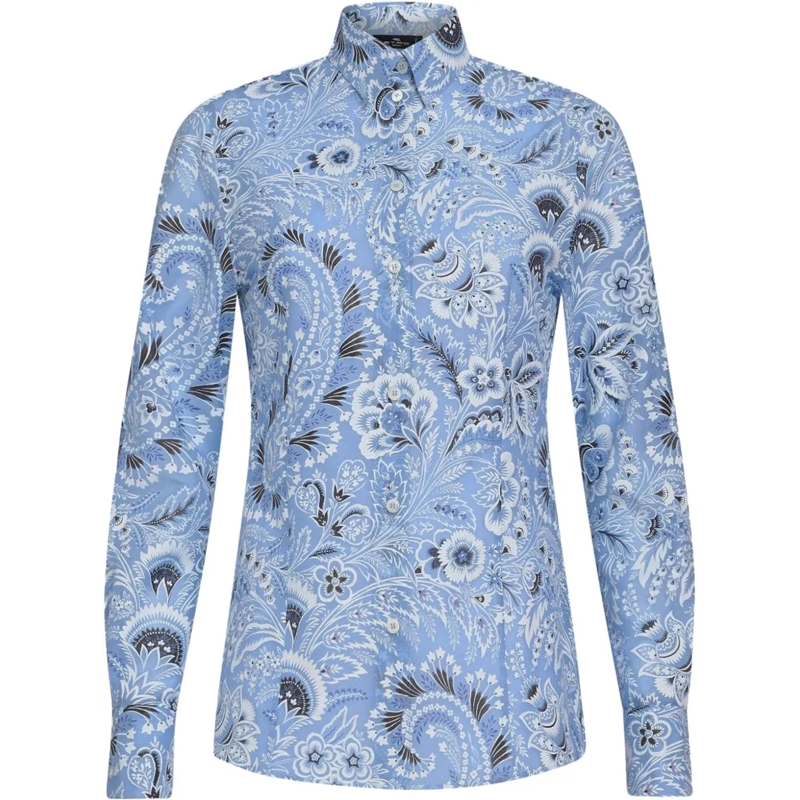 Etro Bluse Shirts Clear Blue blau