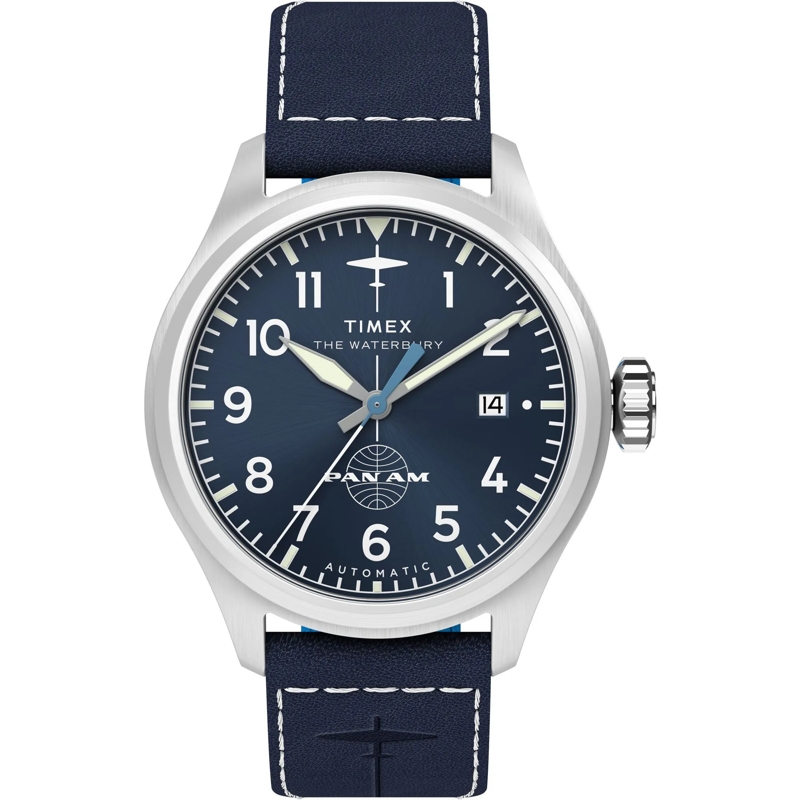 Timex Quarzuhr Mechanische Automatikuhr Timex X Pan Am® Waterbury blau