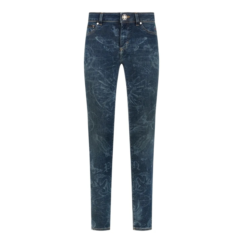 Philipp Plein Skinny-Leg-Jeans Diese Jeggings verleihen dem alltäglichen Styling  dunkel-blau