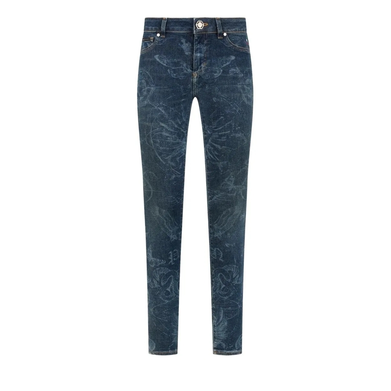 Philipp Plein Skinny-Leg-Jeans Diese Jeggings verleihen dem alltäglichen Styling  dunkel-blau