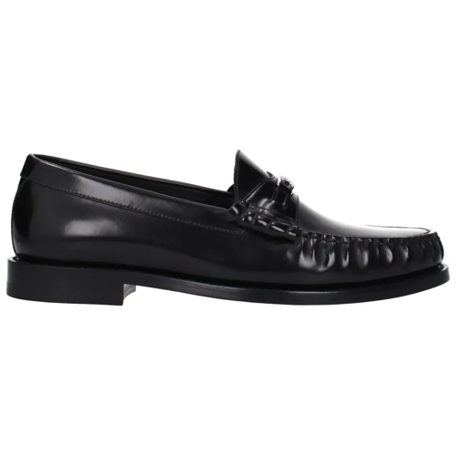 Celine T-Shirts Celine Triomphe Leather Loafers schwarz