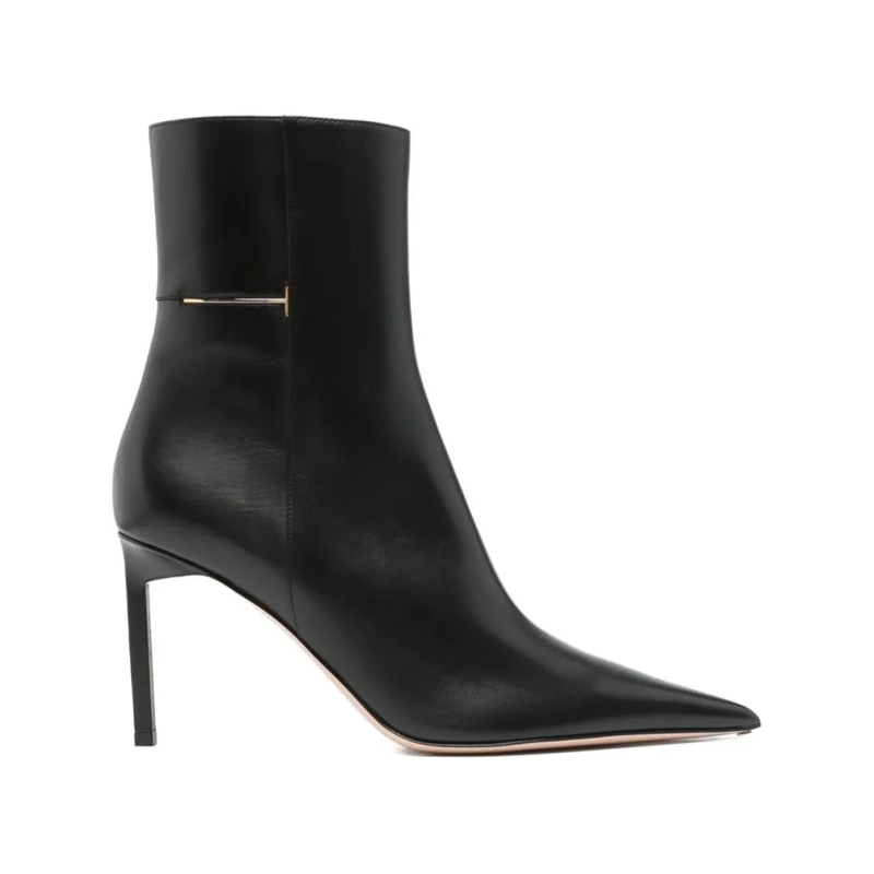 Tom Ford Stiefel Black Ankle Boots In Smooth Calf Leather Black