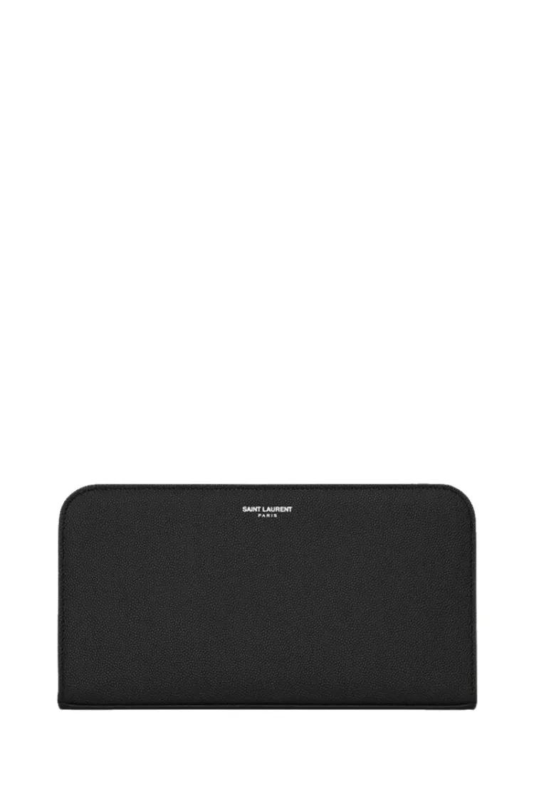 Saint Laurent Portemonnaies - Black Leather Wallet - Gr. unisize - in Schwarz - für Damen