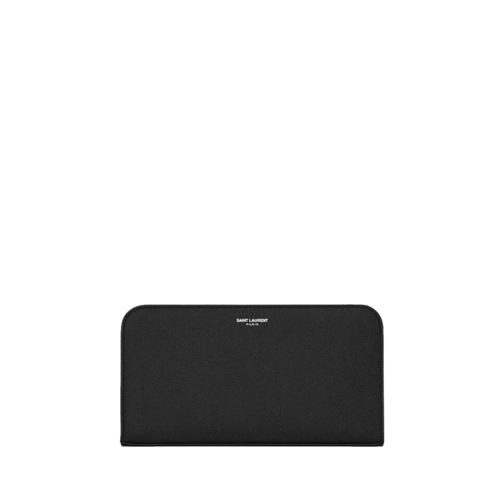 Saint Laurent Portemonnee Black Leather Wallet Black