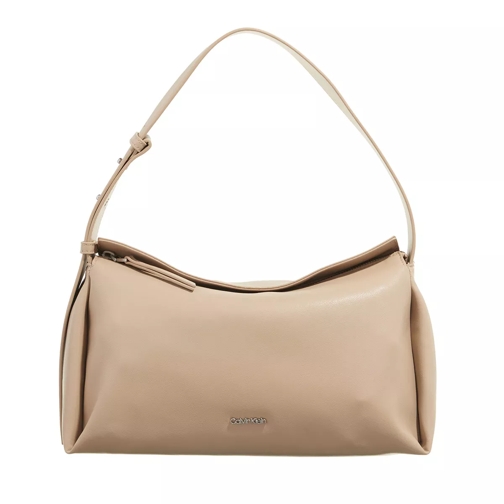 Calvin Klein Elevated Soft Shoulder Bag Sm Silver Mink Hobo Bag
