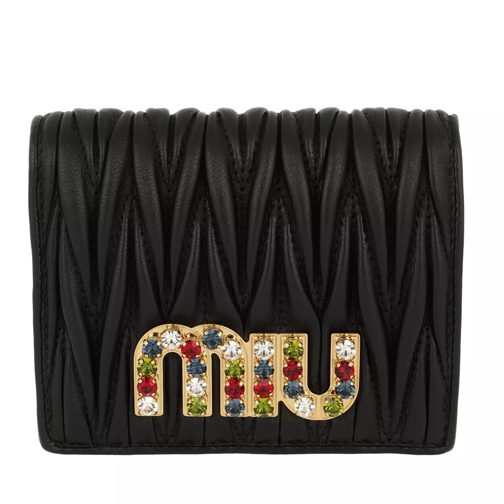Miu Miu Matelassé Wallet Crystal Black 1 Bi-Fold Portemonnaie