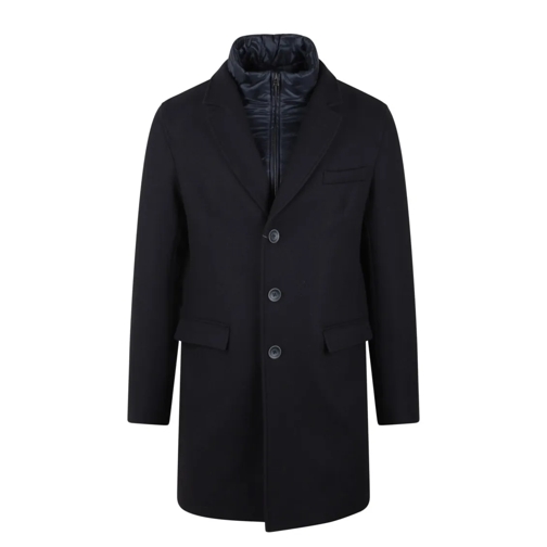 Herno Recycled Wool Coat Blue Übergangsjacke