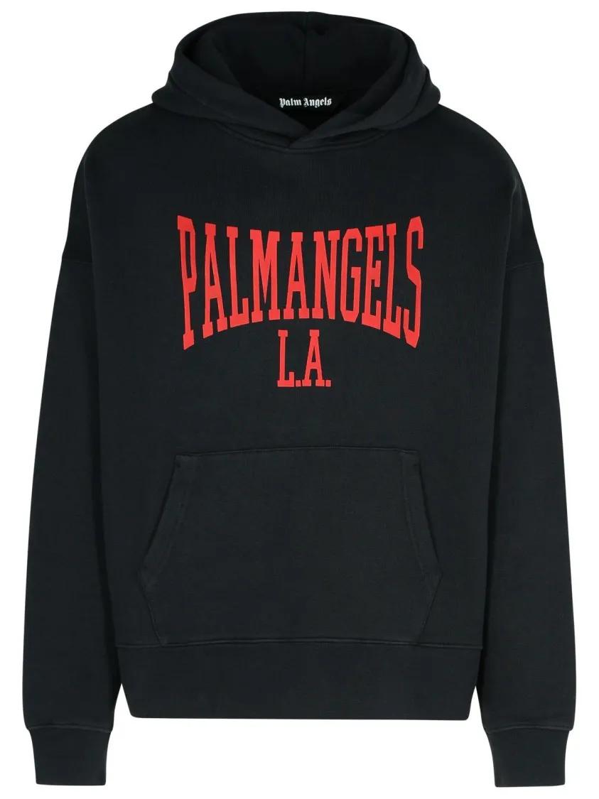 Palm Angels - College%27 Black Cotton Sweatshirt - Größe M - schwarz