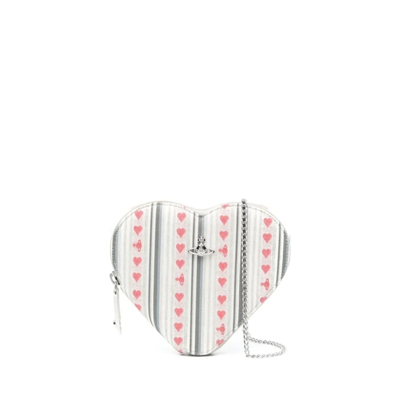 Vivienne Westwood Sac à bandoulière Heart-Shaped Bag With Detachable Chain-Link Strap Multicolor
