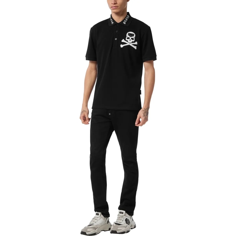 Philipp Plein Top Polohemd Skull schwarz(Image 4)
