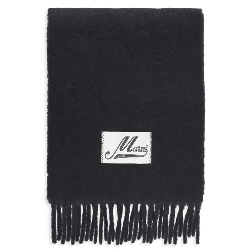 Marni Lichtgewicht Sjaal Brushed Alpaca Scarf Black