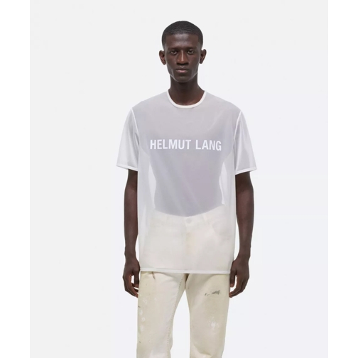 Helmut Lang HELMUT LANG Zartes Mesh-TShirt mit Logoprint, 2 Fa weiß 