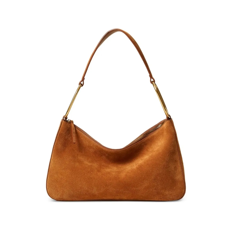 Twin-Set Schultertasche Brown Calf Leather Shoulder Bag Orange