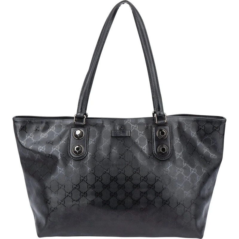 Gucci Schultertasche Gucci GG Monogram Imprime Handbag schwarz