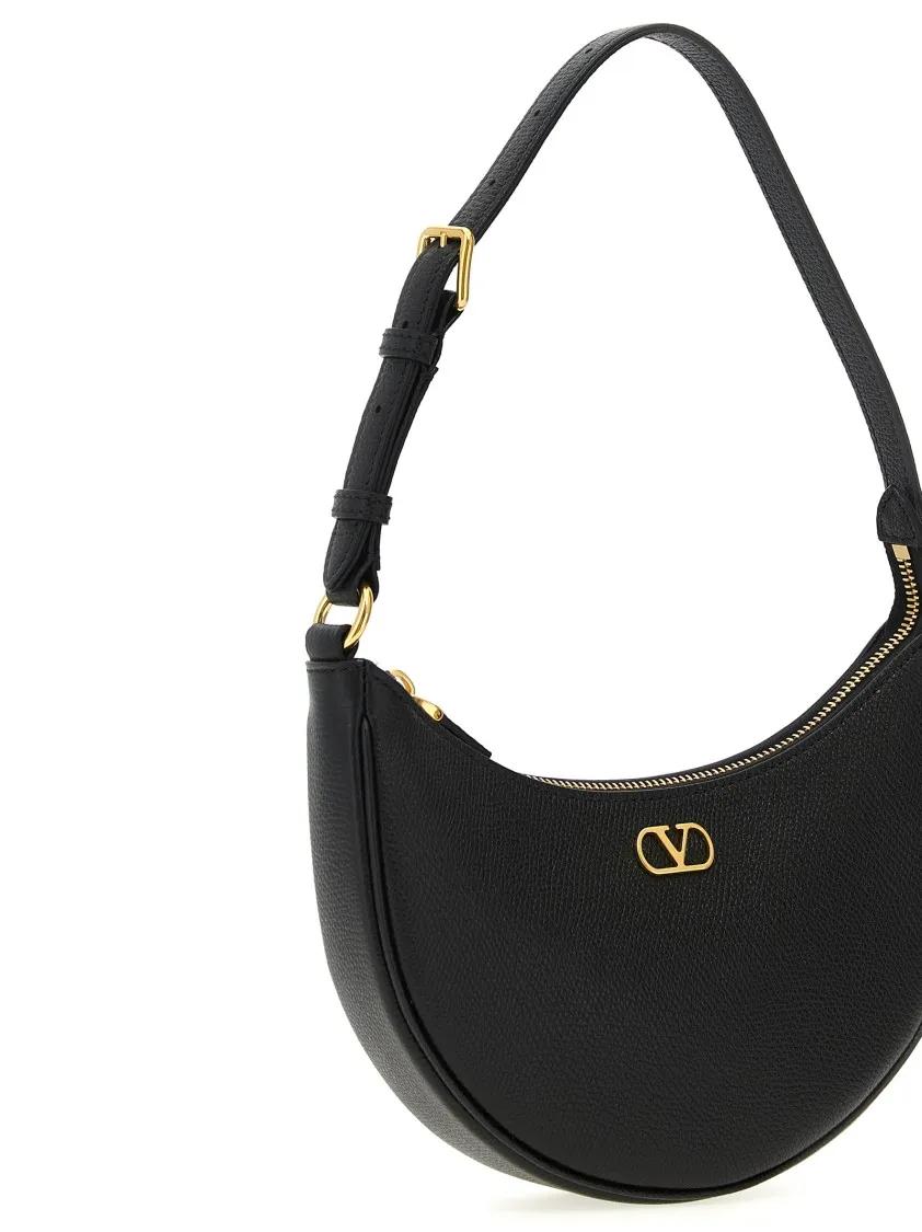 Valentino Garavani Hobo bags Vlogo Mini Shoulder Bag in zwart