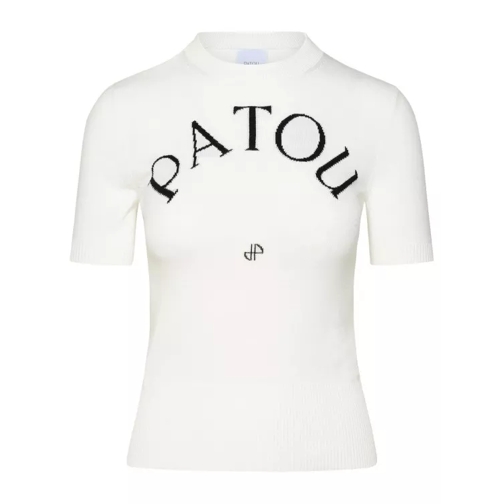 Patou White Organic Cotton Blend Sweater White 