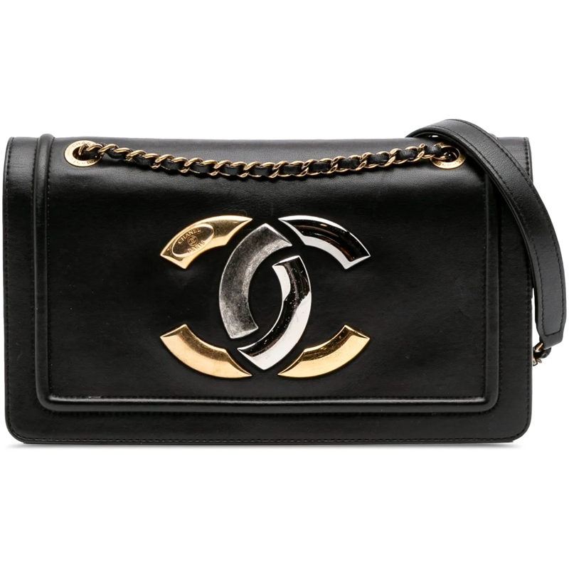 Chanel Sac à bandoulière Lambskin CC Antico Flap schwarz