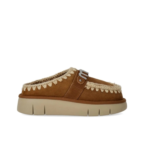 Mou Pantoufle MOU BOUNCE METAL LOGO COGNAC CLOG beige