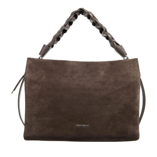 Coccinelle Boheme Suede Bimaterial Fondant Brown Crossbodytas