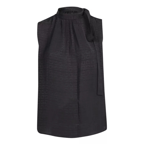 Givenchy Blouse With Signature 4G All-Over Jacquard Pattern Black 