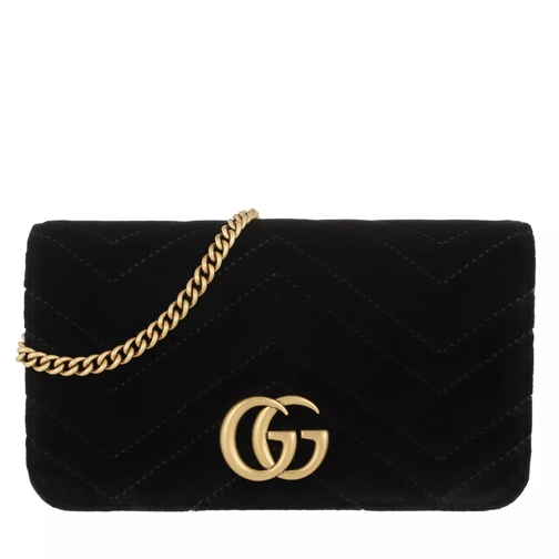Gucci GG Marmont Heart Shoulder Bag Velvet Black Crossbody Bag