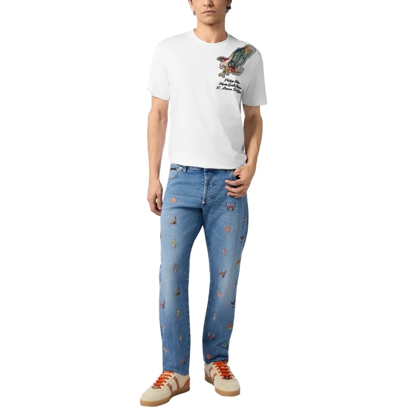 Philipp Plein T-Shirt Round Neck T-Shirt Eagle Montecarlo weiss(Image 4)