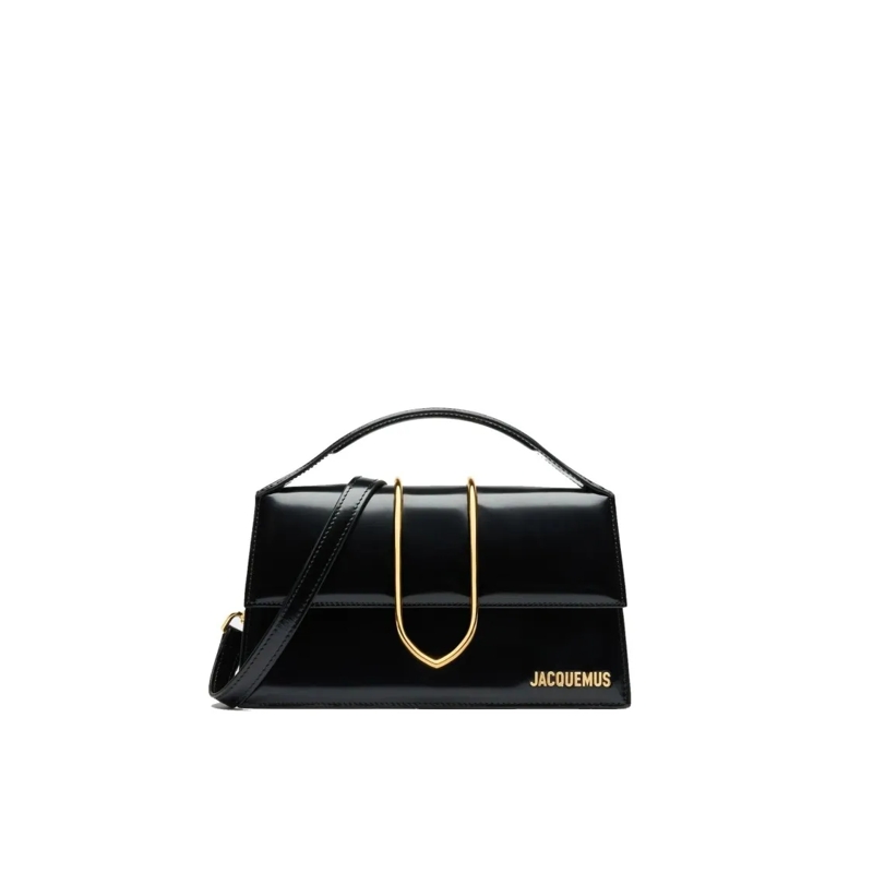 Jacquemus Schultertasche Brushed And Glossy Calf Leather Shoulder Bag Black
