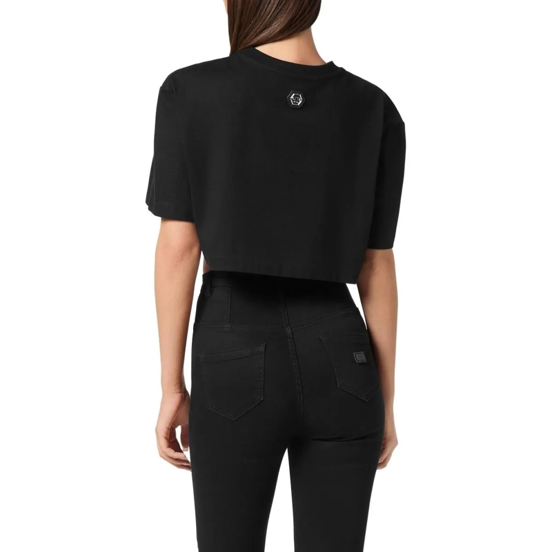 Philipp Plein T-Shirt T-Shirt Rundhalsausschnitt Ls Crystal Verziert schwarz(Image 3)