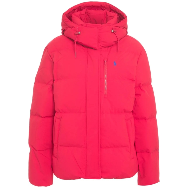 Ralph Lauren Übergangsjacke Down jacket with logo embroidery rot